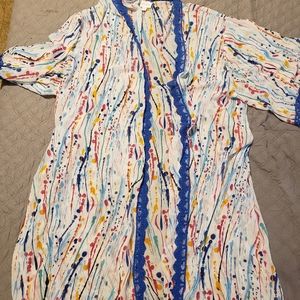 Lularoe Paint Splatter Chloe Kimono XL